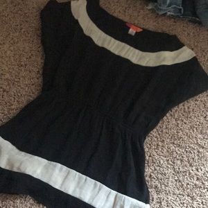 Black and white dress top